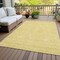 Homeroots 9' X 12' Yellow Gold And Ivory Floral Washable Indoor Outdoor Area Rug 582354 - alternate 5
