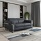 Homeroots 65in Gray And Silver Italian Leather Power Reclining Loveseat 482200 - alternate 5