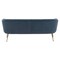 Homeroots 70" Gray Velvet Sofa With Gold Legs 385937 - alternate 6