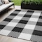 Homeroots 5' X 8' Black Geometric Indoor Outdoor Area Rug 555611 - alternate 1