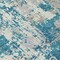 Homeroots 8' Teal Blue Gray And Ivory Round Abstract Washable Indoor Outdoor Area Rug 598000 - alternate 5