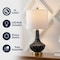 Jonathan Y Parker 21.5" Contemporary Traditional Ceramic/Metal Gourd LED Table Lamp, Brass/Black JYL1030B - alternate 3