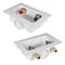 Everflow Washing Machine Outlet Box W/ Valves 1/2'' Press; White ABS SB300-R - alternate 4