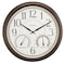 Westclox Clock, 20 in Dia, Round, Bronze Frame, Plastic Clock Face, Analog, Glass Lens 32247 - alternate 1