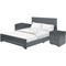 Homeroots Three Piece Charcoal Solid and Manufactured Wood Bedroom Set 569380 - alternate 6