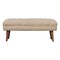 Homeroots 35in Brown Boucle and Solid Wood Upholstered Storage Bench With Cabinet 717482 - alternate 1