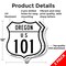 Signmission Oregon Route Marker Shield Sign Us 101, 12 inch X 12 inch, Aluminum Metal Sign, 2PK SHI-A-2PACK-12-427 - alternate 6