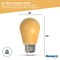Bulbrite 25W Equivalent Ceramic Yellow Color S14 Weatherproof Outdoor E26 Medium Base LED Light Bulb, 10PK 862320 - alternate 4