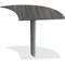 Mayline Curved Desk Medina Curved Desk Extension, Gray, 47" Wx28" D, 28" D X 29-1/2" H, 47" W X MNEXTRLGS - alternate 1