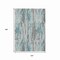 Homeroots 10' X 14' Teal Blue And Gray Striped Washable Indoor Outdoor Area Rug 617703 - alternate 5
