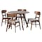 Baxton Studio Reva Wood Dining Set, 5-Piece 268-14657-10808-ZORO - alternate 1