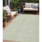 Homeroots 5' X 8' Artichoke Green And Gray Geometric Washable Indoor Outdoor Area Rug 594438 - alternate 1