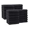 Arkwright Home Family Essentials Washcloths 12x12 Black - Case of 144, 24PK FEWC-24PK-BK - alternate 1