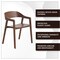 Leisuremod Rivo Collection Elegant Dining Chair in Dark Walnut Color Wood, 4PK RC20DRW4 - alternate 5