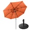 Pure Garden 10 ft 3 Tier Patio Umbrella with 19lb Base and Orange Canopy Shade Outdoor 50-LG1371B - alternate 1
