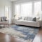 Homeroots 5' X 8' Navy Blue And Taupe Abstract Washable Indoor Outdoor Area Rug 587243 - alternate 6