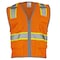 Dome75 Hi-Vis Safety Vest SM/MD Class ANSI/ISEA 107-2020 Class 2 , Zipper 6 Pockets, 2 Mic Tab DV2123 - alternate 6