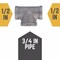 B & K 1/2 in. FIP X 1/2 in. D FIP 3/4 in. D FIP Black Malleable Iron Reducing Tee 310RT-121234 - alternate 5