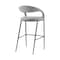 Armen Living Ramona 26in Counter Stool with Matte Black Iron and Light Gray Leather LCRABABLKPGRY26 - alternate 4