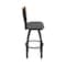 Holland Bar Stool Co Eleanor 36in Swivel Extra Tall Bar Stool with Black Wrinkle Finish, Medium Back and Graph Coal Seat 880 - alternate 7
