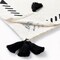 Homeroots 50" X 60" Black and White Woven Cotton Geometric Throw Blanket with Tassels 516487 - alternate 7
