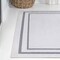 Jonathan Y Sloane Classic 2-Stripe Border Non-Slip Machine-Washable White/Gray 4 ft. x 6 ft. Area Rug WSH125B-4 - alternate 3