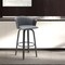 Armen Living Diana 26in Swivel Black Wood Counter Stool in Gray Faux Leather LCDIBABLKGRY26 - alternate 3