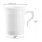Smarty Had A Party 8 oz. White with Silver Edge Rim Round Plastic Coffee Mugs (120 Mugs), 120PK 6934-WHS-CASE - alternate 5