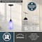 Vaxcel Milano Matte Black Mini Pendant Ceiling Light with Blue Swirl Art Glass P0384 - alternate 7