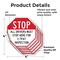 Signmission Stop All Drivers Must Stop Here For, 4 inch X 4 inch, Vinyl Decal, 5PK OC-D-5PACK-4-243 - alternate 4