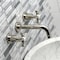 Kingston Brass Double-Handle Wall Mount Bathroom Faucet, Polished Nickel KS8126NX - alternate 3