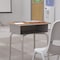 Flash Furniture 31.25 H, 24 W X Laminate, Steel, Walnut/Silver FD-DESK-GY-WAL-GG - alternate 3