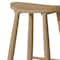 Homeroots 30" Natural Solid Wood Backless Bar Height Bar Chair 632444 - alternate 4