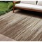 Homeroots 8' X 10' Brown Beige And Ivory Striped Washable Indoor Outdoor Area Rug 597232 - alternate 1