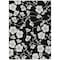 Homeroots 3' X 5' Black Ivory And Gray Floral Washable Indoor Outdoor Area Rug 599862 - alternate 6