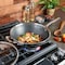 Kenmore Elite Luke 12 Inch Non-Stick Tri-Ply Stainless Steel Wok with Glass Lid 82927.02 - alternate 5