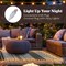 Pure Garden Outdoor Patio Rug w/ LED Lights 8x10 Outdoor Rug Plastic Straw Patio Mat Outdoor Waterproof Carpet 50-LG1490 - alternate 8