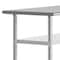 Flash Furniture Reese 24x72 Portable Work Table, Stainless Steel Top Shelf and 2 Adjstbl Glvnzd Steel Undershelves NH-WT-GU-2472-GG - alternate 5