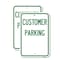 Signmission Customer Parking Green, 12'' X 18'' 2 Signs, Heavy Gauge Aluminum, 2PK A-1218-2PACK-24213 - alternate 1