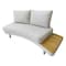 Deko Living Outdoor Cream Aluminum and Teak Contour Sofa Set, Seats 6 COP30013 - alternate 5