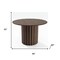 Homeroots 46" Brown Wood Pedestal Base Round Top Dining Table 720938 - alternate 4