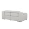 Homeroots 76in Light Gray and Silver Italian Leather Power Reclining Loveseat 633748 - alternate 4