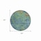 Homeroots 8' Blue Round Abstract Washable Indoor Outdoor Area Rug 608767 - alternate 6