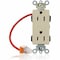 Leviton Straight Blade Receptacle, 5-15R, 15 A, 125V AC, Flush Mount, Self-Grounded M1626-SCI - alternate 1