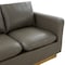 Leisuremod Nervo Upholstered Leather Loveseat with Gold Frame, Grey NS55GR-L - alternate 3