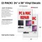 Signmission Pc & Mac Repair, Vinyl Decals Only 24 Inch x 36 Inch, Vinyl Decal, 2PK DSB-2436-2PACK-Pc & Mac Repair - alternate 2