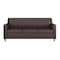 Flash Furniture HERCULES Diplomat Brown LeatherSoft Sofa with Clean Line-Stitched Frame and Chrome Legs BT-827-3-BN-CHR-GG - alternate 6