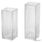 Uniquewise Set of 2 Square Frosted Clear Glass Table Vase - A Timeless Centerpiece for Dining Tables QI004738.CR.2 - alternate 1