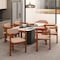 Leisuremod Velo Series Modern Dining Chair in Dark Natural Wood with Taupe Seat, 2PK VCA-51DTP-2 - alternate 7