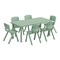 Flash Furniture 7 PC Plastic Activity Table and 6 Chairs Set, 10.5 inSeat Height-Sage YU-YCX-0013-2-RECT-TBL-SAGE-E-GG - alternate 8